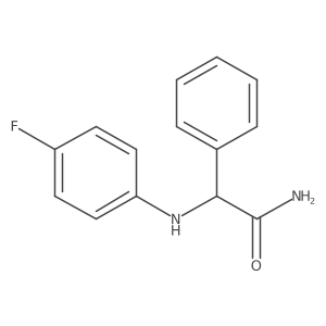 2-((4-Fluorophenyl)amino)-2-phenylacetamide结构式