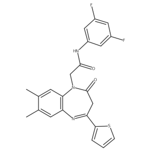 N-(3,5-difluorophenyl)-2-[7,8-dimethyl-2-oxo-4-(thiophen-2-yl)-2,3-dihydro-1H-1,5-benzodiazepin-1-yl]acetamide Structure