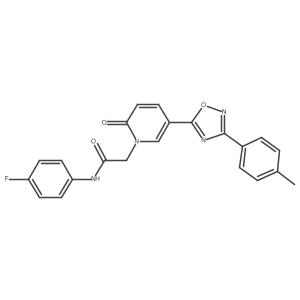 N-(4-fluorophenyl)-2-(2-oxo-5-(3-(p-tolyl)-1,2,4-oxadiazol-5-yl)pyridin-1(2H)-yl)acetamide结构式