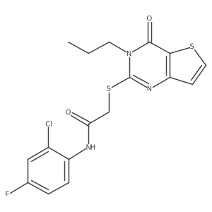 N-(2-chloro-4-fluorophenyl)-2-({4-oxo-3-propyl-3H,4H-thieno[3,2-d]pyrimidin-2-yl}sulfanyl)acetamide Structure