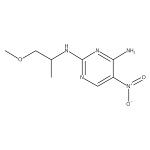 N2-(1-methoxypropan-2-yl)-5-nitropyrimidine-2,4-diamine结构式