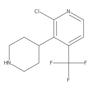 Pyridine, 2-chloro-3-(4-piperidinyl)-4-(trifluoromethyl)-结构式
