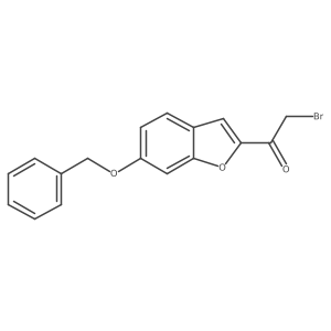 2-Bromo-1-(6-phenylmethoxy-1-benzofuran-2-yl)ethanone结构式
