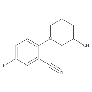 5-Fluoro-2-(3-hydroxypiperidin-1-yl)benzonitrile Structure