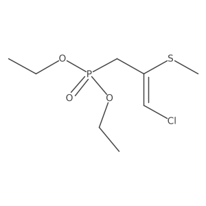 Phosphonic acid, [3-chloro-2-(methylthio)-2-propenyl]-, diethyl ester, (E)- Structure