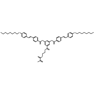 2-(3,5-Bis{4-[4-(octyloxy)phenyldiazenyl]benzoyloxy}benzoyloxy)ethyl methacrylate Structure