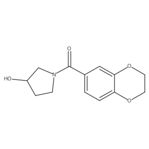 (2,3-Dihydrobenzo[b][1,4]dioxin-6-yl)(3-hydroxypyrrolidin-1-yl)methanone结构式
