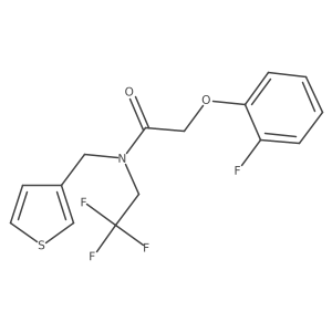 2-(2-fluorophenoxy)-N-(thiophen-3-ylmethyl)-N-(2,2,2-trifluoroethyl)acetamide结构式