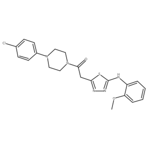 1-(4-(4-Chlorophenyl)piperazin-1-yl)-2-(5-((2-methoxyphenyl)amino)-1,3,4-thiadiazol-2-yl)ethanone Structure