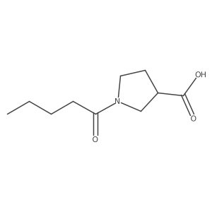 1-Pentanoylpyrrolidine-3-carboxylic acid结构式