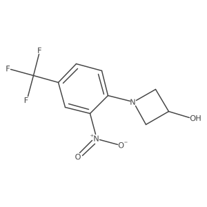 1-[2-Nitro-4-(trifluoromethyl)phenyl]azetidin-3-ol结构式