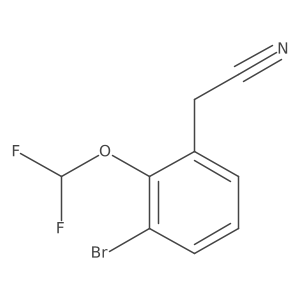 3-Bromo-2-(difluoromethoxy)phenylacetonitrile结构式