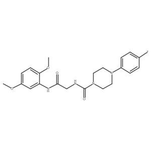 N-{2-[(2,5-dimethoxyphenyl)amino]-2-oxoethyl}-4-(4-fluorophenyl)piperazine-1-carboxamide Structure