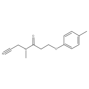 N-(cyanomethyl)-N-methyl-3-(4-methylphenoxy)propanamide结构式