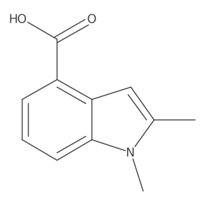 1,2-Dimethylindole-4-carboxylic acid Structure