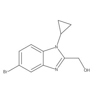 (5-Bromo-1-cyclopropyl-1H-benzo[d]imidazol-2-yl)methanol Structure