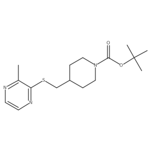4-(3-Methyl-pyrazin-2-ylsulfanylmethyl)-piperidine-1-carboxylic acid tert-butyl ester Structure