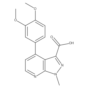 4-(3,4-Dimethoxyphenyl)-1-methyl-1H-pyrazolo[3,4-b]pyridine-3-carboxylic acid Structure