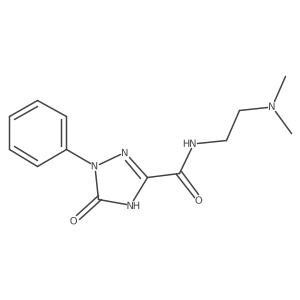 2,5-Dihydro-5-oxo-1-phenyl-1H-1,2,4-triazole-3-carboxylic acid [2-(dimethylamino)ethyl]amide结构式