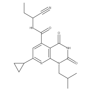 N-(1-cyanopropyl)-7-cyclopropyl-1-(2-methylpropyl)-2,4-dioxo-1H,2H,3H,4H-pyrido[2,3-d]pyrimidine-5-carboxamide Structure