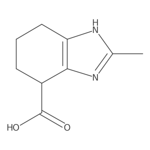 2-methyl-4,5,6,7-tetrahydro-1H-1,3-benzodiazole-4-carboxylic acid结构式