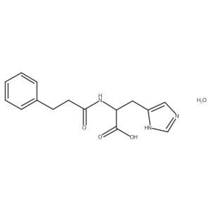 3-(1H-imidazol-4-yl)-2-(3-phenylpropanamido)propanoic acid hydrate Structure