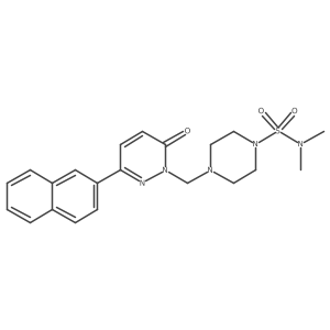 N,N-dimethyl-4-{[3-(naphthalen-2-yl)-6-oxopyridazin-1(6H)-yl]methyl}piperazine-1-sulfonamide Structure