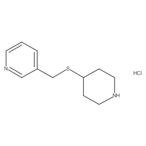 3-((Piperidin-4-ylthio)methyl)pyridine hydrochloride结构式