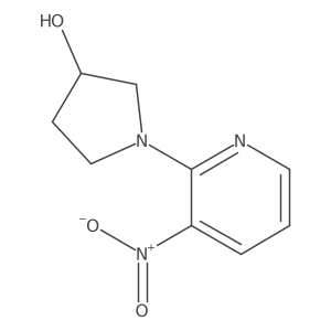 (R)-1-(3-nitropyridin-2-yl)pyrrolidin-3-ol结构式