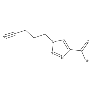 1-(3-cyanopropyl)-1H-1,2,3-triazole-4-carboxylic acid Structure