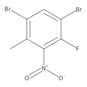 4.6-Dibromo-3-fluoro-2-nitro toluene结构式
