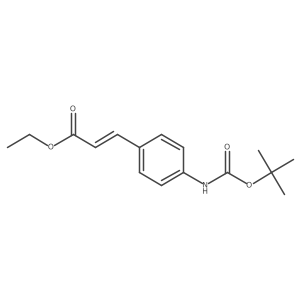Ethyl 4-(tert-butoxycarbonylamino)cinnamate结构式