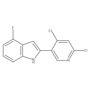 2-(4,6-Dichloro-3-pyridinyl)-4-fluoro-1H-indole Structure