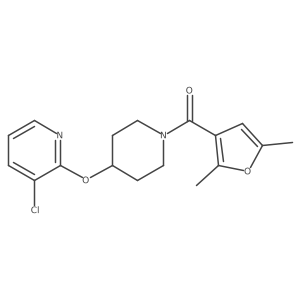 (4-((3-Chloropyridin-2-yl)oxy)piperidin-1-yl)(2,5-dimethylfuran-3-yl)methanone结构式