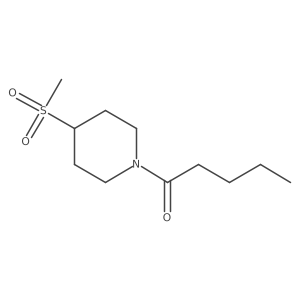 1-(4-(Methylsulfonyl)piperidin-1-yl)pentan-1-one结构式