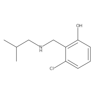 3-Chloro-2-{[(2-methylpropyl)amino]methyl}phenol结构式