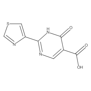 6-Oxo-2-(1,3-thiazol-4-yl)-1,6-dihydropyrimidine-5-carboxylic acid结构式