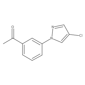 1-[3-(4-Chloro-1H-pyrazol-1-YL)phenyl]ethan-1-one Structure