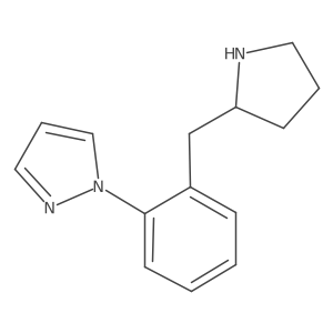 1-{2-[(pyrrolidin-2-yl)methyl]phenyl}-1H-pyrazole结构式