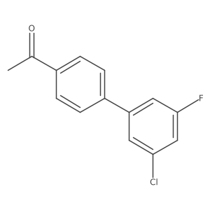 1-(3'-Chloro-5'-fluoro-[1,1'-biphenyl]-4-yl)ethanone结构式
