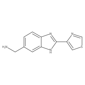[2-(1,3-thiazol-4-yl)-1H-1,3-benzodiazol-5-yl]methanamine结构式