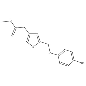 Methyl 2-(2-((4-bromophenoxy)methyl)thiazol-4-YL)acetate结构式