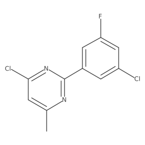 4-Chloro-2-(3-chloro-5-fluorophenyl)-6-methylpyrimidine结构式