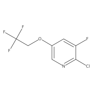 2-Chloro-3-fluoro-5-(2,2,2-trifluoroethoxy)pyridine结构式