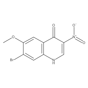 7-Bromo-6-methoxy-3-nitro-4-quinolinol结构式