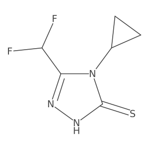 4-cyclopropyl-5-(difluoromethyl)-4H-1,2,4-triazole-3-thiol结构式