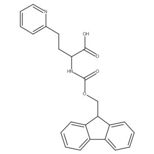 2-({[(9H-fluoren-9-yl)methoxy]carbonyl}amino)-4-(pyridin-2-yl)butanoic acid结构式