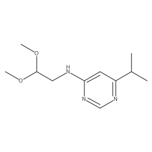 N-(2,2-dimethoxyethyl)-6-(propan-2-yl)pyrimidin-4-amine结构式