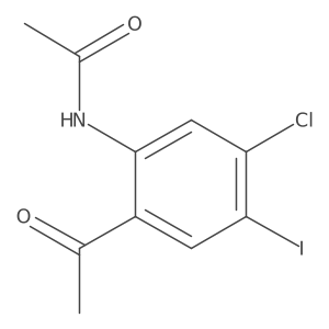 N-(2-Acetyl-5-chloro-4-iodophenyl)acetamide结构式