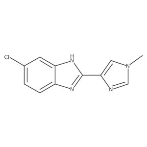 6-chloro-2-(1-methyl-1H-imidazol-4-yl)-1H-1,3-benzodiazole结构式